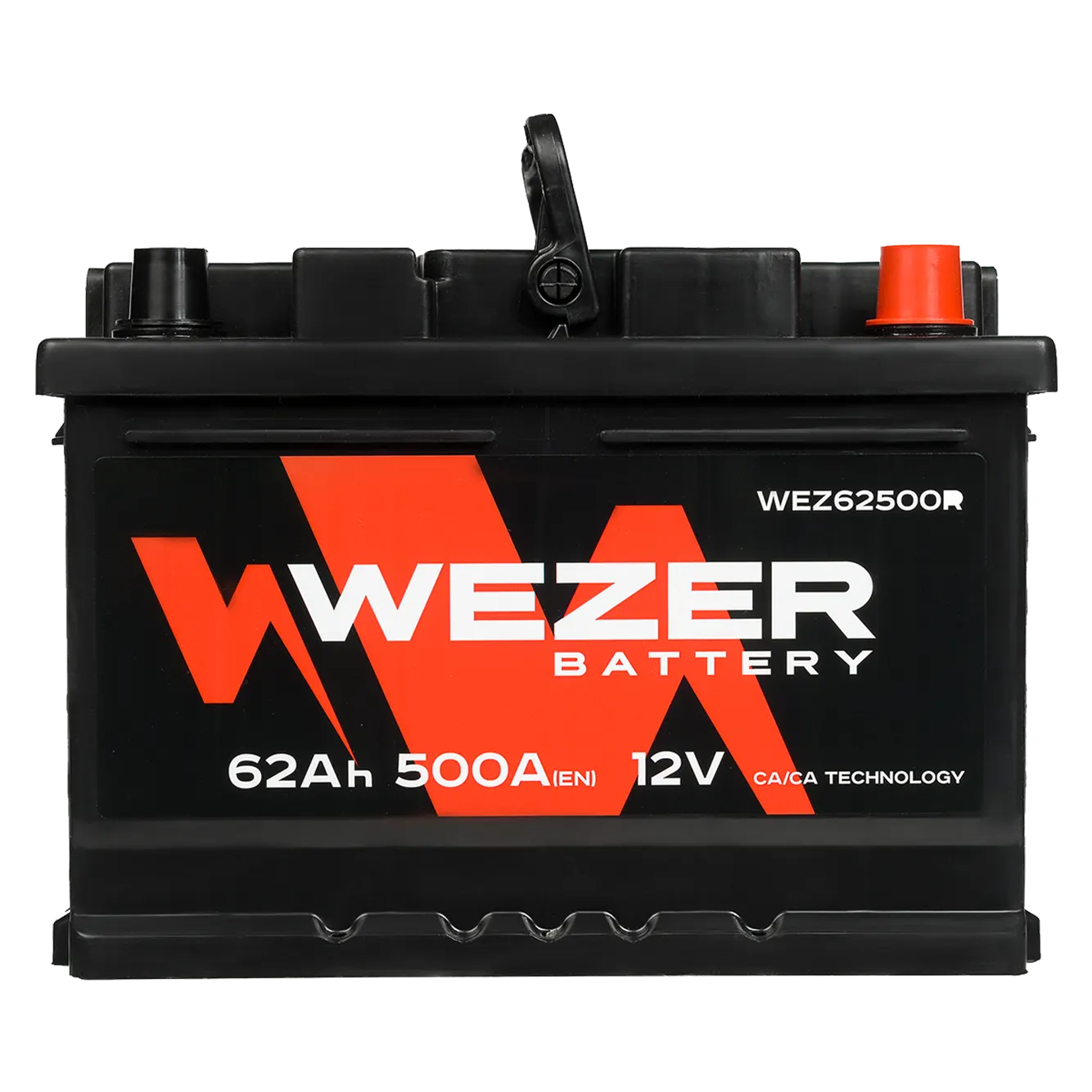 Аккумулятор WEZER 62Ah 500A (R)