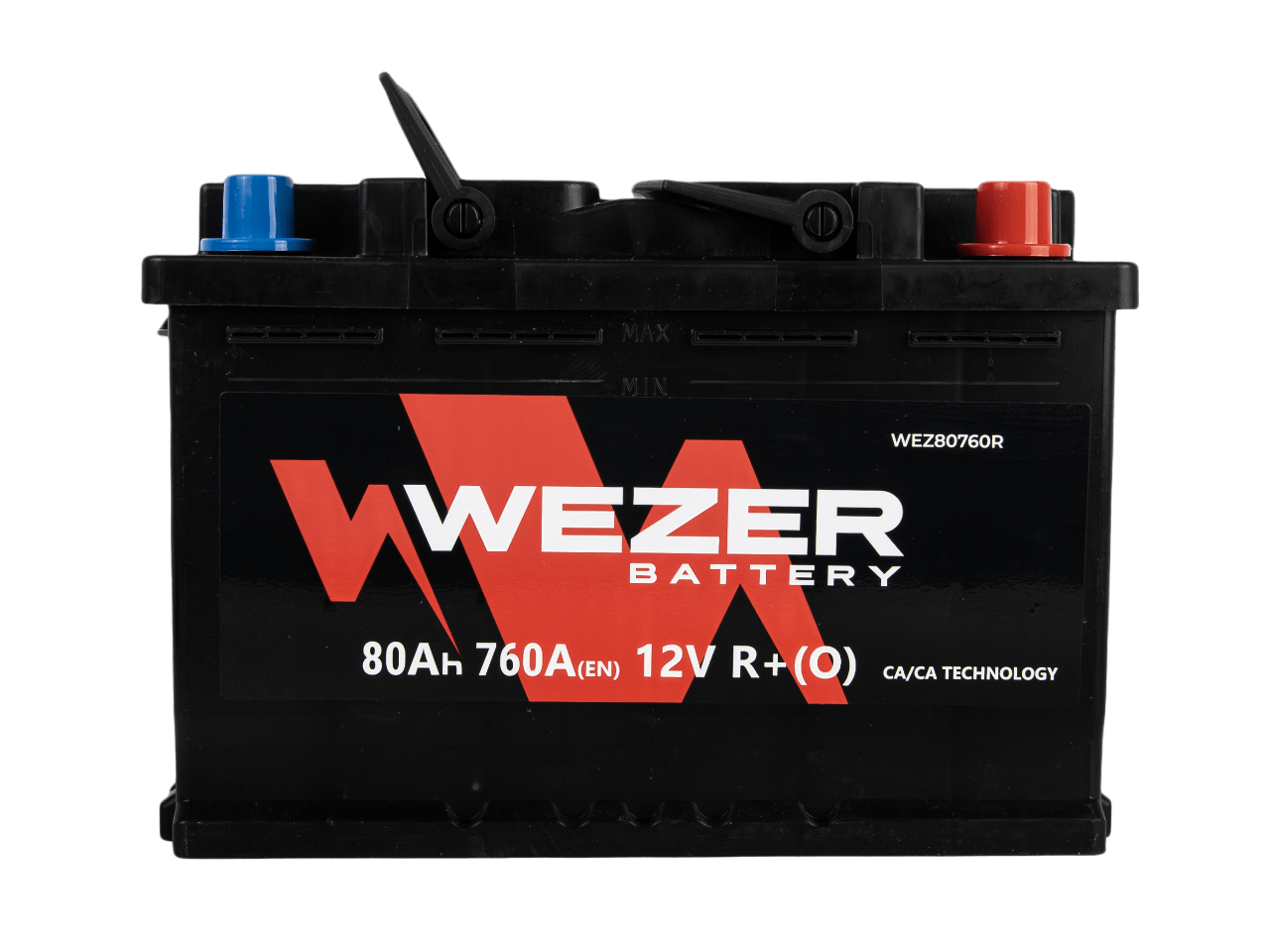Аккумулятор WEZER 80Ah 760A (R)
